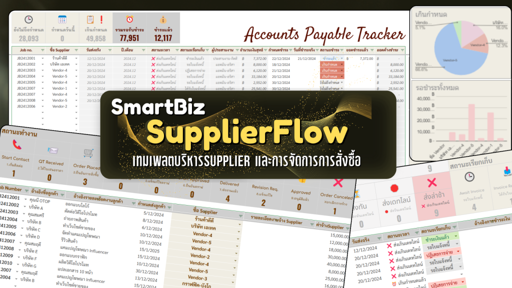 Sheetable Shop เทมเพลต Google Sheets - SmartBiz SupplierFlow