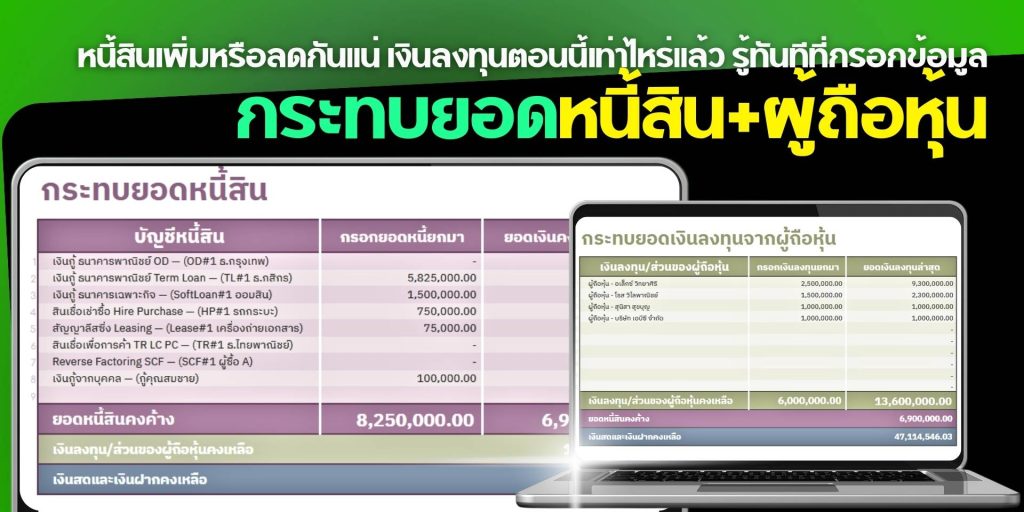 SmartBiz FinanceFlow เทมเพลตบริหารการเงินและกระแสเงินสด - 12