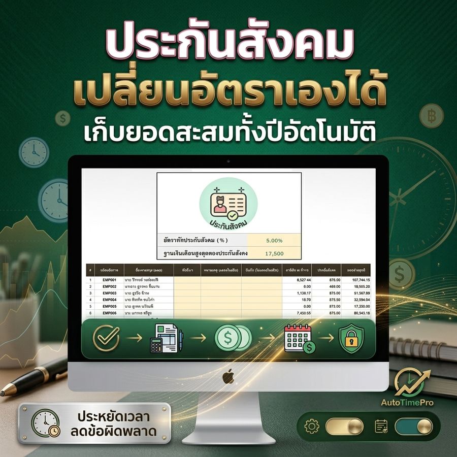 ฟีเจอร์: ประกันสังคม เปลี่ยนอัตราเองได้ เก็บยอดสะสมทั้งปีอัตโนมัติ