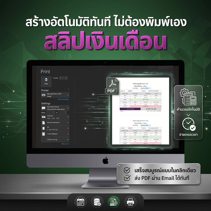 ฟีเจอร์: สร้างสลิปเงินเดือนอัตโนมัติทันที ไม่ต้องพิมพ์เอง